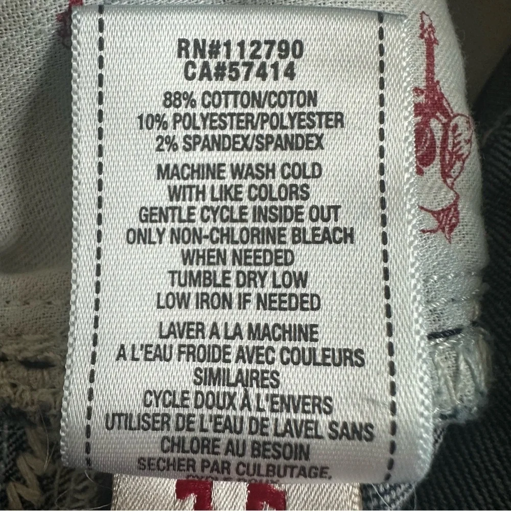 True Religion Skinny Jeans Cosmic Dust Low Rise Embroidered Stonewashed 26 Y2K